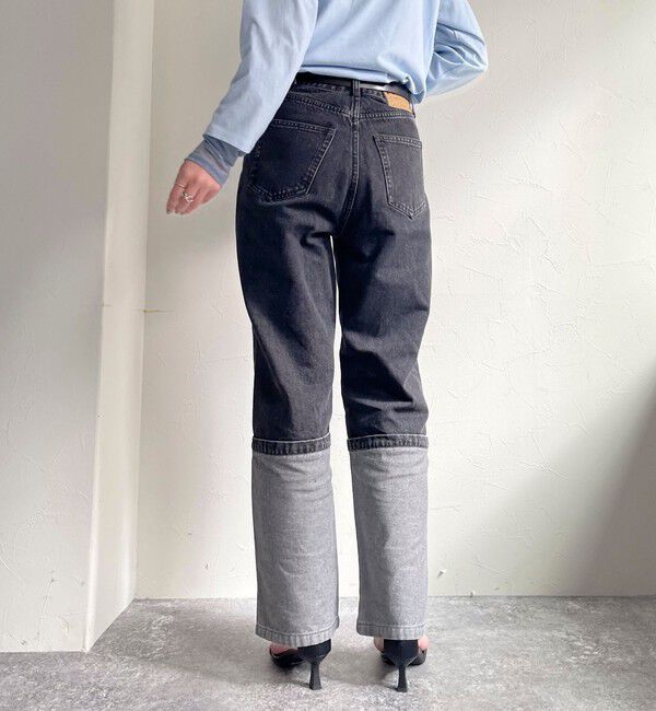 fredy emue「ロングロールアップデニムパンツ」|デニム|