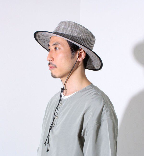 GLOSTER「【GLOSTER】CODE LONG BRIM STRAW HAT ハット 麦わら カンカン帽」|ハット|