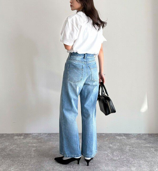 fredy emue「FRセンタープレスセミワイドデニムパンツ」|デニム|