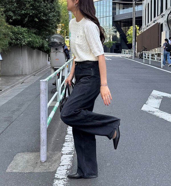 fredy emue「FR刺繍ケーブル柄ポケ付きプルオーバー」|ニット・セーター|