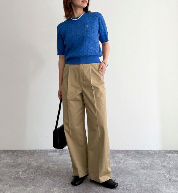 fredy emue「FR刺繍ケーブル柄ポケ付きプルオーバー」|ニット・セーター|