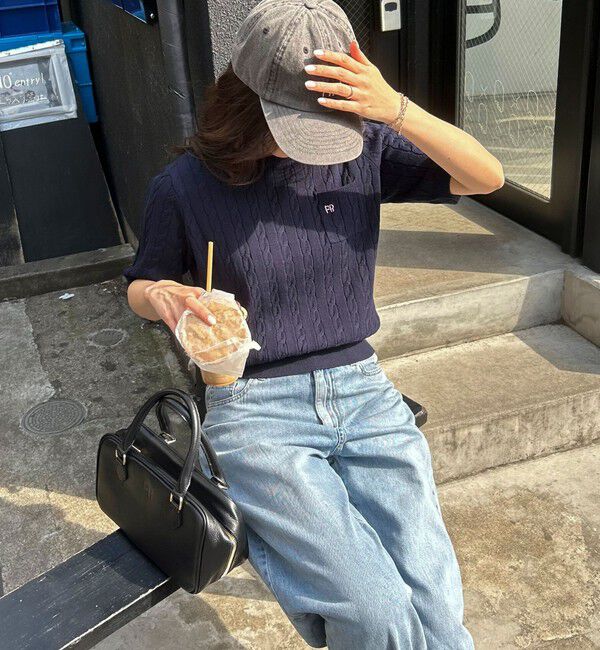 fredy emue「FR刺繍ケーブル柄ポケ付きプルオーバー」|ニット・セーター|