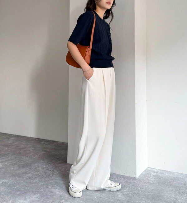 fredy emue「FR刺繍ケーブル柄ポケ付きプルオーバー」|ニット・セーター|