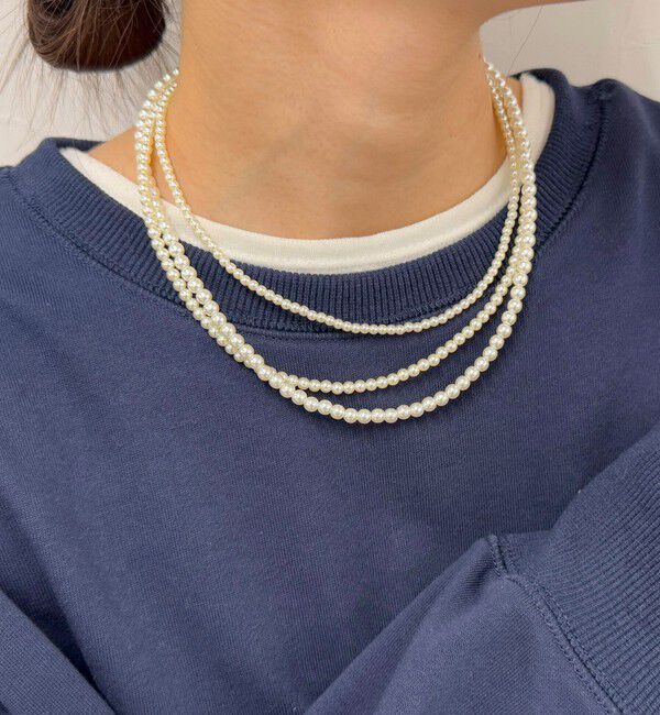 fredy emue「パール3連ショートネックレス」|ネックレス|