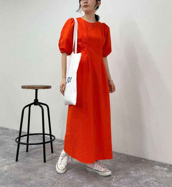 fredy emue「コットンリップルウエストシェイプワンピース」|ワンピース|