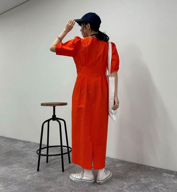 fredy emue「コットンリップルウエストシェイプワンピース」|ワンピース|