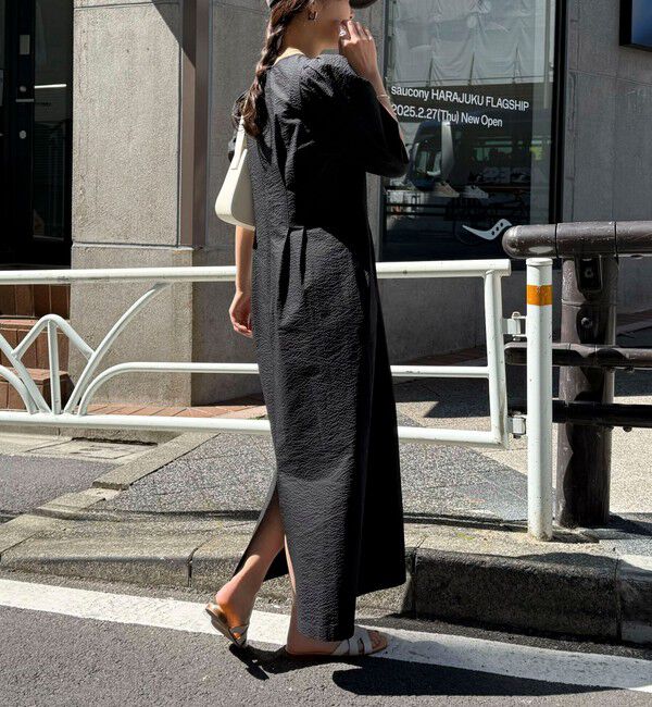 fredy emue「コットンリップルウエストシェイプワンピース」|ワンピース|