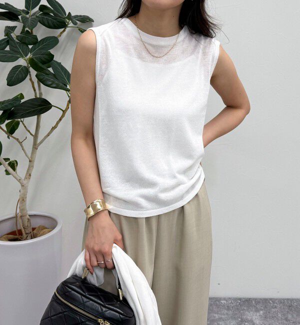 fredy emue「リネン混ノースリーブニットプルオーバー」|タンクトップ|