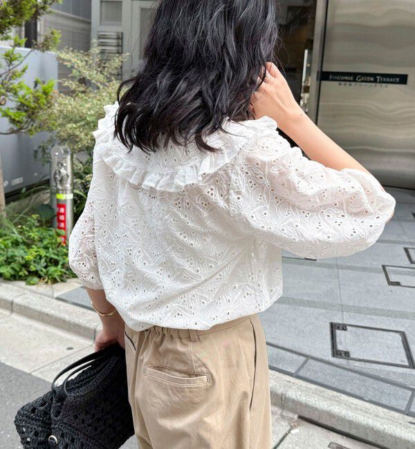 fredy emue「レースフリルカラーブラウス」|シャツ・ブラウス|