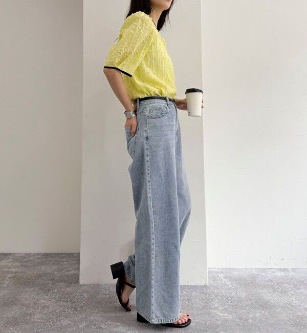 fredy emue「シアージャガードパイピング半袖ブラウス」|シャツ・ブラウス|