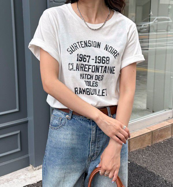 fredy emue「ヴィンテージライクピグメントTシャツ」|Tシャツ・カットソー|