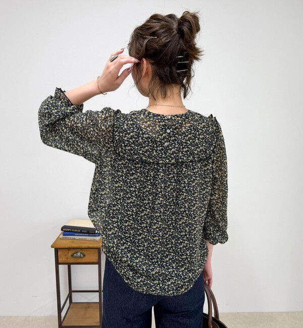 fredy emue「ピンタックギャザーブラウス」|シャツ・ブラウス|ブラック系その他