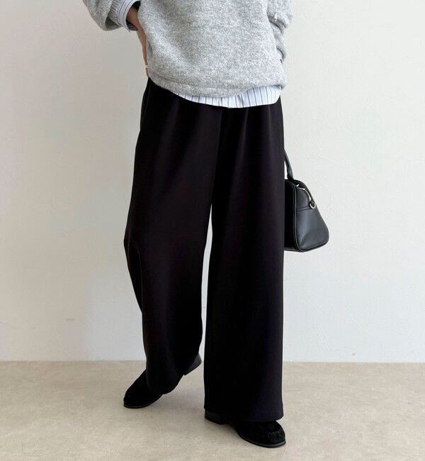 fredy emue「【リピーター続出！/高身長サイズあり】とろみWarmストレートイージーパンツ」|チノ|