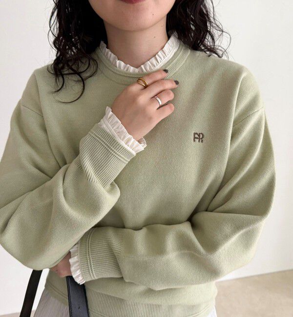 fredy emue「FR刺繍スウェットニットプルオーバー」|ニット・セーター|