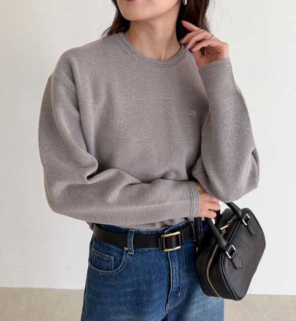 fredy emue「FR刺繍スウェットニットプルオーバー」|ニット・セーター|