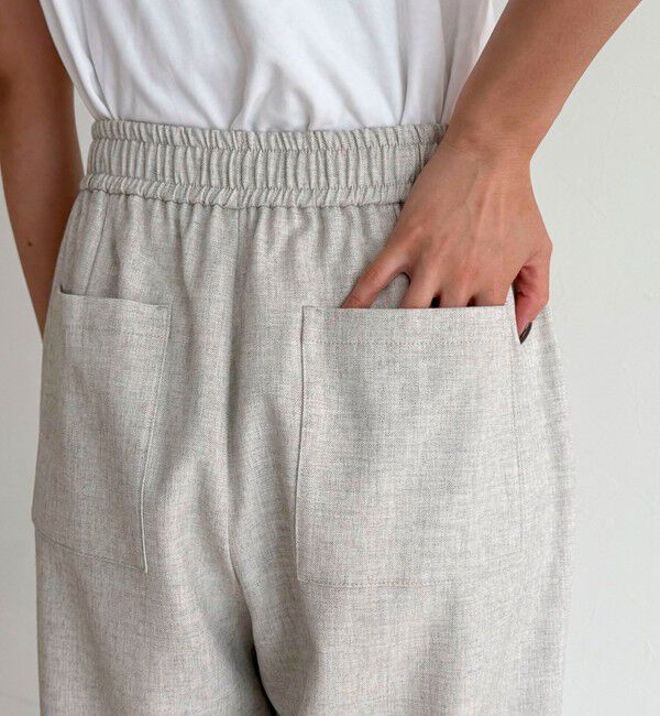 fredy emue「ウールライクイージーセミワイドパンツ」|チノ|