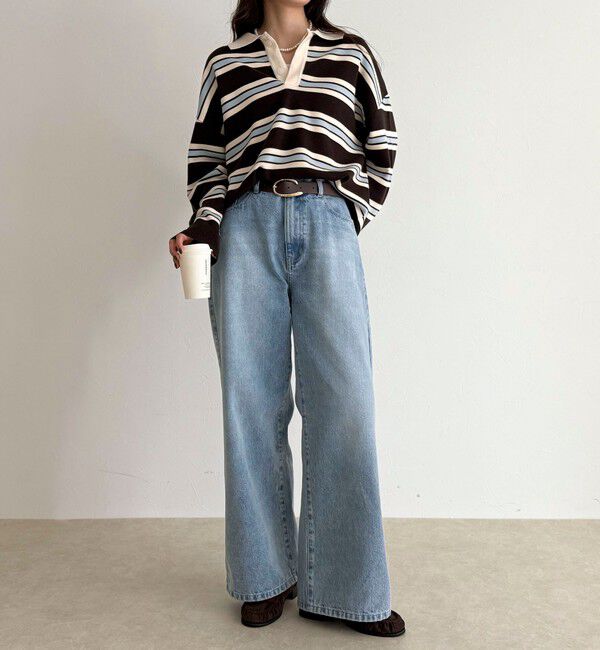 fredy emue「ラガーボーダーニットプルオーバー」|ニット・セーター|