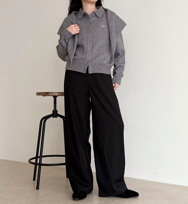 fredy emue「ニットシャツカーディガン バブーシュカ付き」|ニット・セーター|