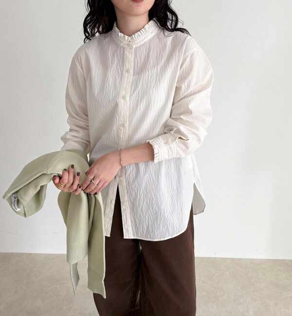 fredy emue「バンドカラーフリルシャツ」|シャツ・ブラウス|