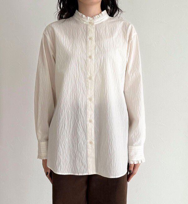 fredy emue「バンドカラーフリルシャツ」|シャツ・ブラウス|