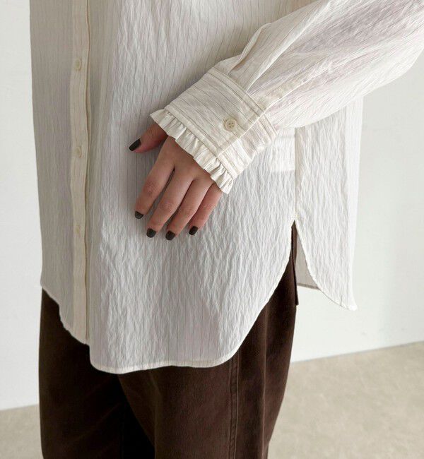 fredy emue「バンドカラーフリルシャツ」|シャツ・ブラウス|