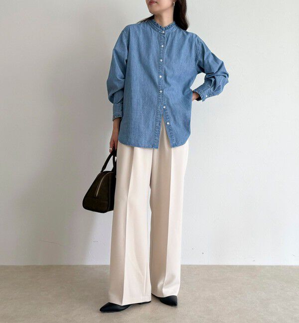 fredy emue「バンドカラーフリルシャツ」|シャツ・ブラウス|