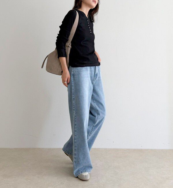 fredy emue「レイヤード風ヘンリーネックプルオーバー」|Tシャツ・カットソー|