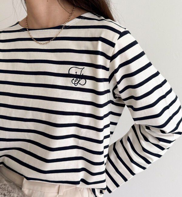 fredy emue「コンパクトボーダーロンTシャツ」|Tシャツ・カットソー|