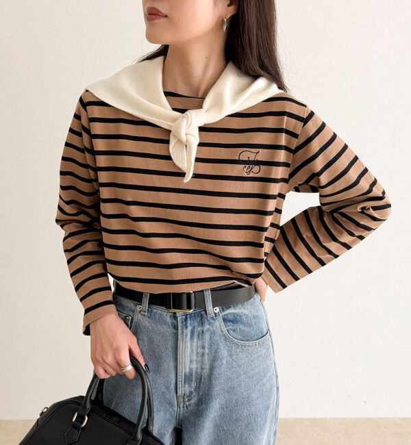 fredy emue「コンパクトボーダーロンTシャツ」|Tシャツ・カットソー|