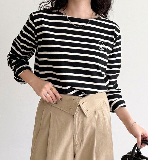 fredy emue「コンパクトボーダーロンTシャツ」|Tシャツ・カットソー|