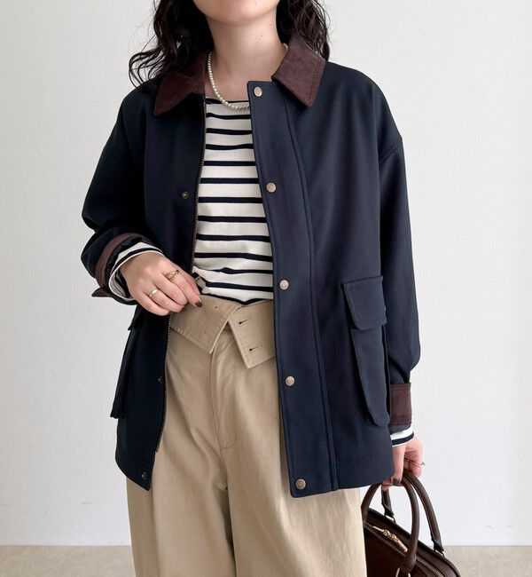 fredy emue「ツイルカバーオール」|ブルゾン・スタジャン|ネイビー