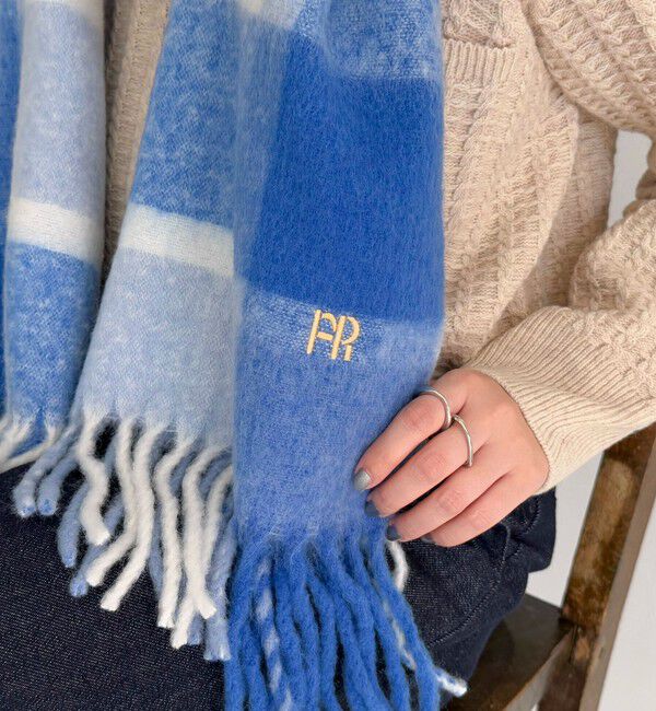 fredy emue「ライトブークレチェックマフラー45」|マフラー|