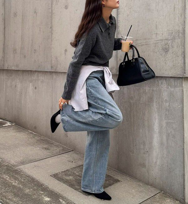 fredy emue「ポロ衿ニットプルオーバー」|ニット・セーター|