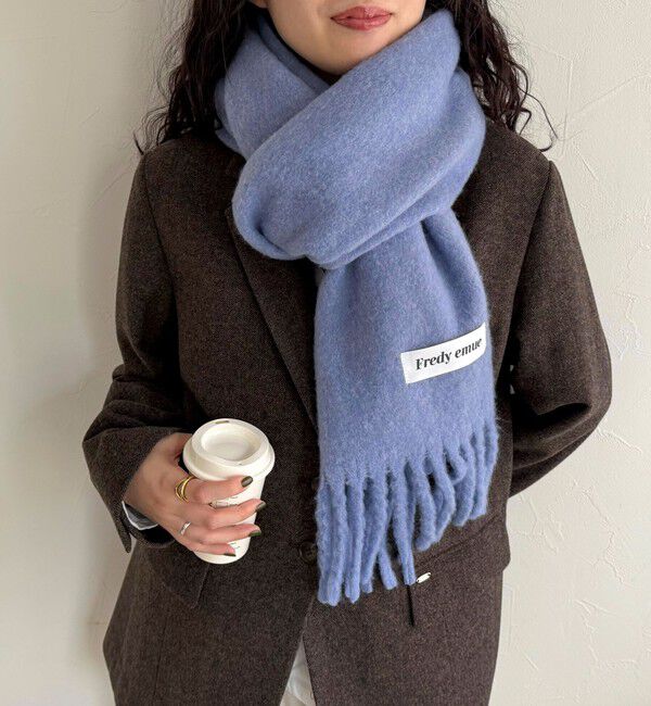 fredy emue「ウール混ブークレ無地マフラー 30」|マフラー|