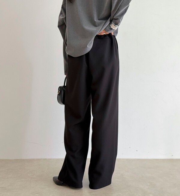 fredy emue「【4サイズ展開】ソフトシャークスキン/チェックイージーパンツ」|チノ|