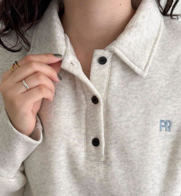 fredy emue「FR刺繍衿付き起毛スウェットプルオーバー」|スウェット・ジャージ|
