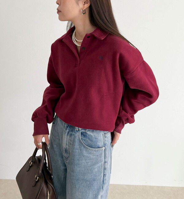 fredy emue「FR刺繍衿付き起毛スウェットプルオーバー」|スウェット・ジャージ|