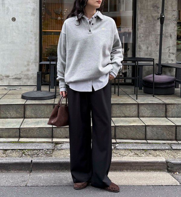 fredy emue「FR刺繍衿付き起毛スウェットプルオーバー」|スウェット・ジャージ|