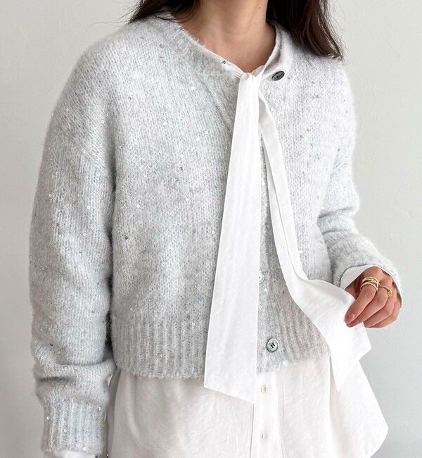 fredy emue「ボウタイギャザーブラウス」|シャツ・ブラウス|オフホワイト