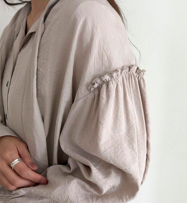 fredy emue「ボウタイギャザーブラウス」|シャツ・ブラウス|