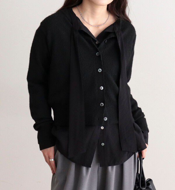 fredy emue「ボウタイギャザーブラウス」|シャツ・ブラウス|