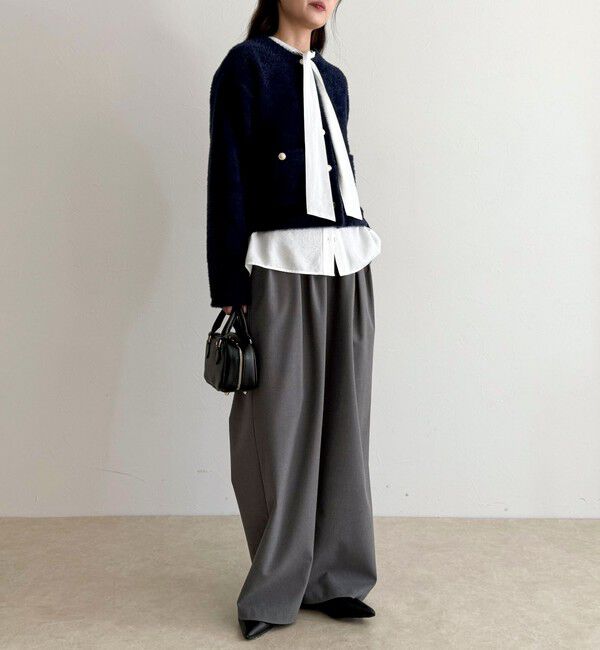 fredy emue「シャギー裏配色ジャケットカーディガン」|カーディガン|