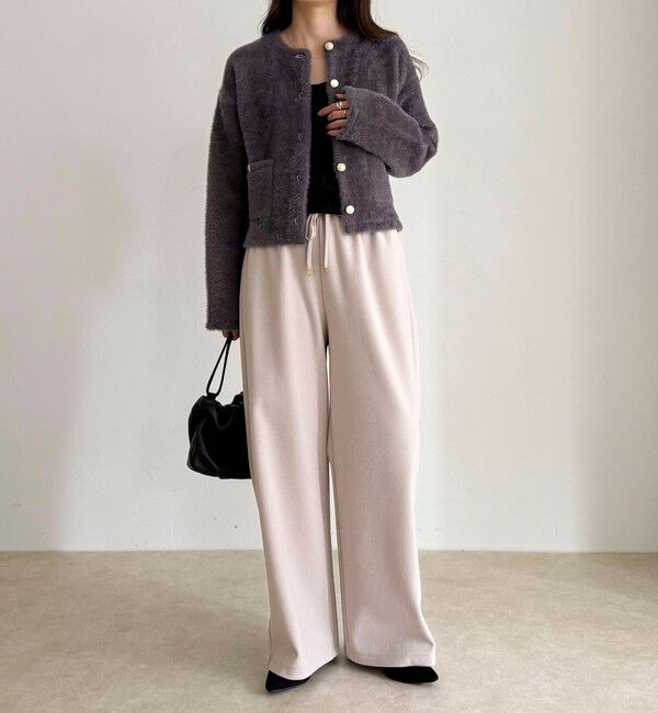 fredy emue「シャギー裏配色ジャケットカーディガン」|カーディガン|