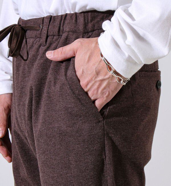 GLOSTER「【Deep Shape】微起毛ストレッチ イージーパンツ」|チノ|