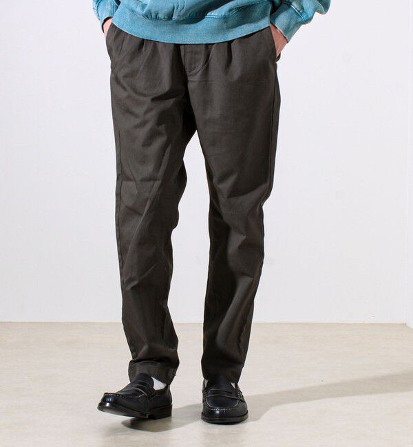 GLOSTER「【Dickies/ディッキーズ】TCツイル テーパードイージーパンツ」|チノ|オリーブ