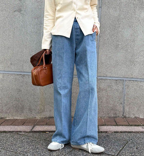 fredy emue「フレアーデニムイージーパンツ」|デニム|ブルー