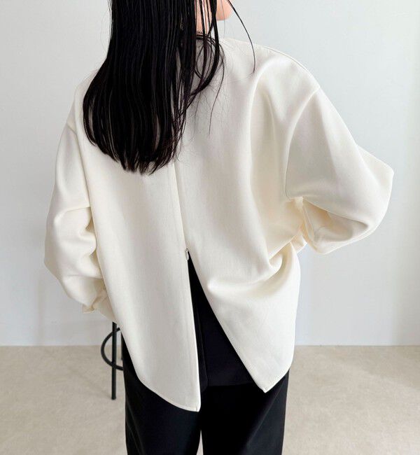 fredy emue「バックスリットポンチプルオーバー」|Tシャツ・カットソー|アイボリー