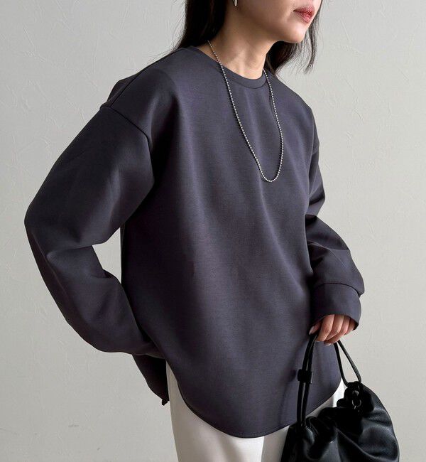 fredy emue「バックスリットポンチプルオーバー」|Tシャツ・カットソー|チャコールグレー