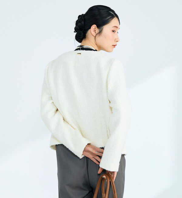 fredy emue「ノーカラーツィードジャケット」|ノーカラージャケット|