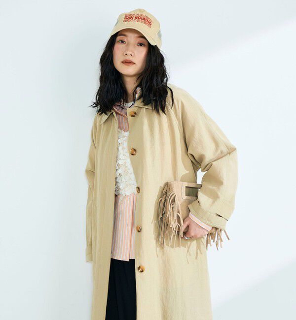 fredy emue「リネン混タンブラーステンカラーコート」|ステンカラーコート|